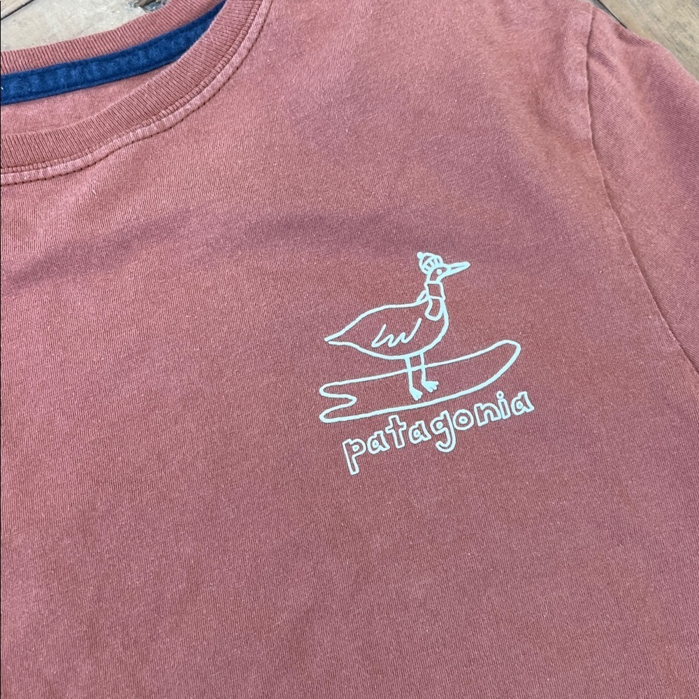 Patagonia split the peak long sleeve tee shirt xl size 14 skiing snowboarding - Picture 2 of 5
